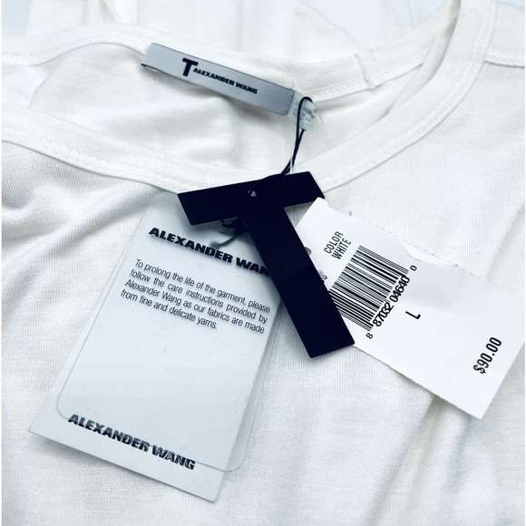 Designer‎ T by ALEXANDER WANG Classic LONG Rayon Tee with Pocket - Picture 4 of 5